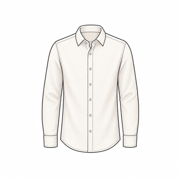 Twill-Hemd mit feiner Diagonalstruktur