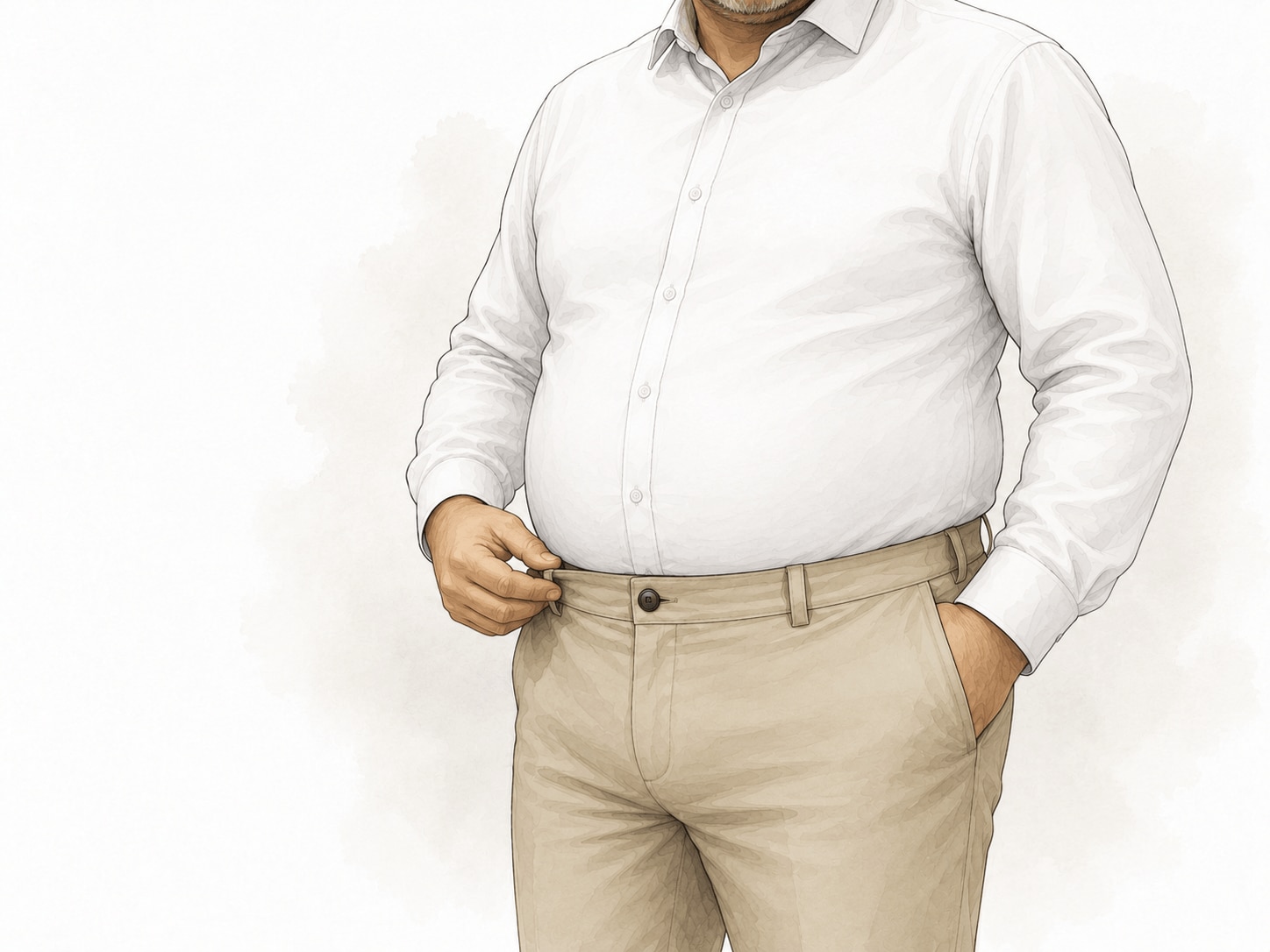 JP1880 Hose im Bauchfit-Schnitt, die bei kräftigem Bauch sicher sitzt