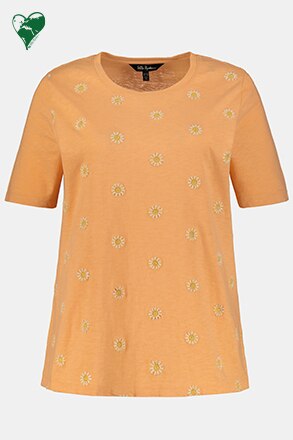 Shirt met geborduurde bloemen