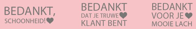 Bedankt Schoonheid