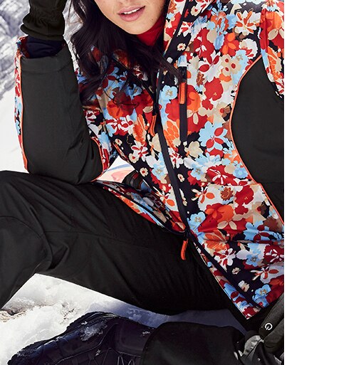 Floral Print Ski Jacket