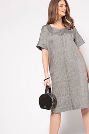 Robe en lin stretch