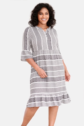 Robe, rayures imprimés