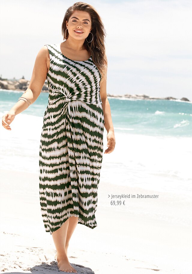 Jerseykleid im Zebramuster