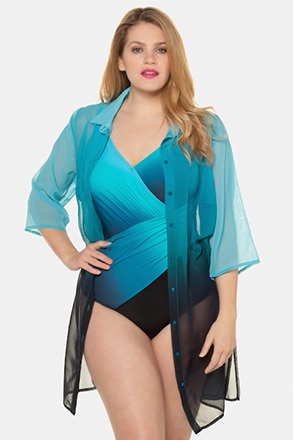 Strandbluse, Farbverlauf