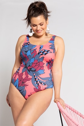 Badeanzug, Blütenmuster