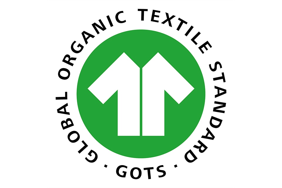 GOTS Logo. Das Logo für nachhaltige Kleidung unter Einhaltung strenger Umwelt- und Sozialkriterien
