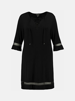 Lace-Up Tunic Dress Cover Up