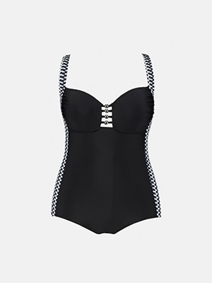 Textured Side Accent Swimsuit