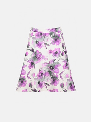 Floral Scuba Skirt