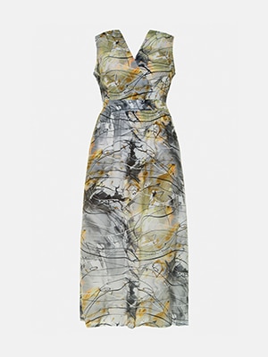 Marble Print Maxi Dress