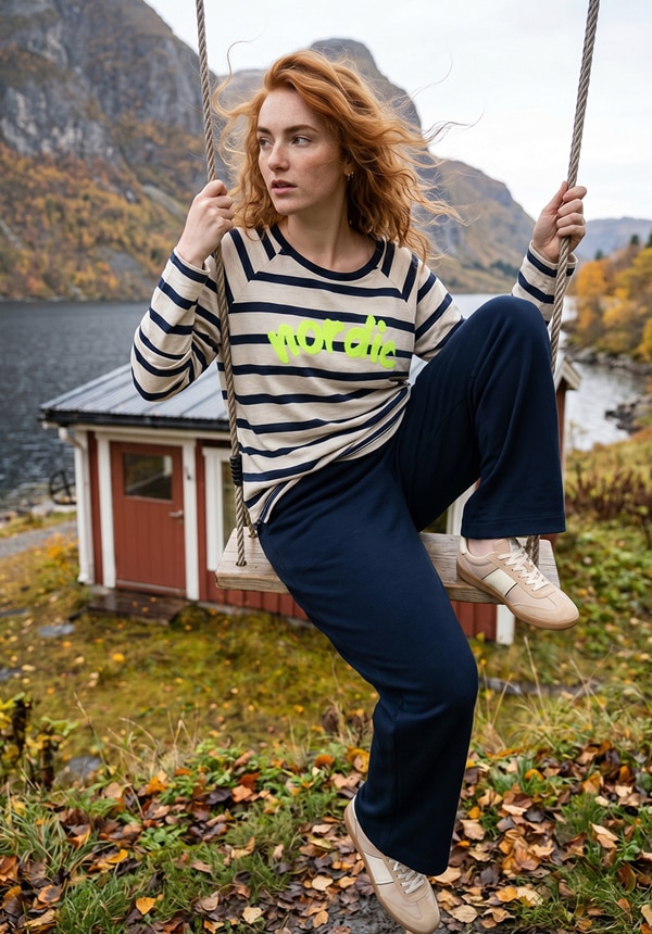 Model posiert in einem Kleid