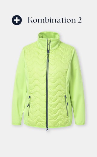 Produktabbildung einer gelben Steppjacke