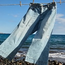 a mood picture of two pairs of jeans