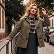 The model is wearing a Jacket.
