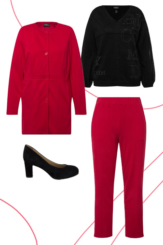 Outfit fiery red