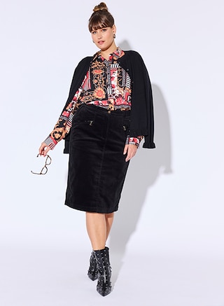 The model wears an outfit from the new von Landen collection