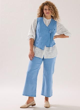 The model poses in the new collection from PURE