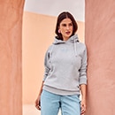 the model wears sweater