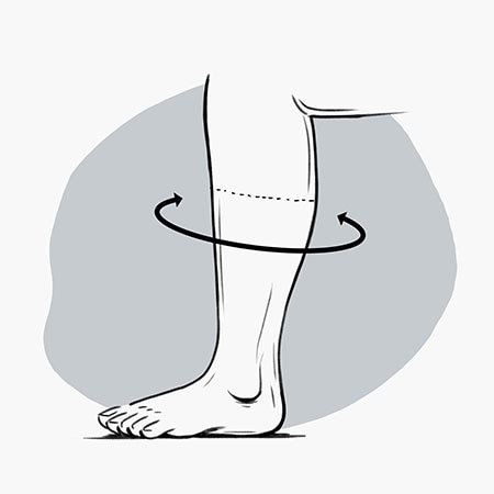 Eine Illustration von einem Fuß.