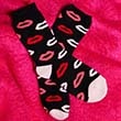 Close-up of socks with leo print
