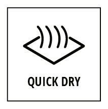 Darstellung eines von elf Icons mit der Funktion 'quick dry' der Hyprar Jacken von Ulla Popken.