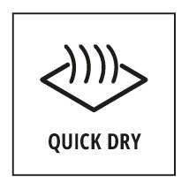 Representation of one of eleven icons with the 'quick dry' function of Ulla Popken's Hyprar jackets.