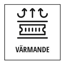 Representation of one of eleven icons with the 'warming' function of the Hyprar jackets by Ulla Popken.