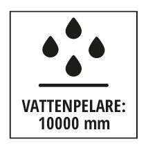 Representation of one of eleven icons with the 'water column 10000' function of the Hyprar jackets by Ulla Popken.
