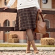 The model is wearing a skirt.