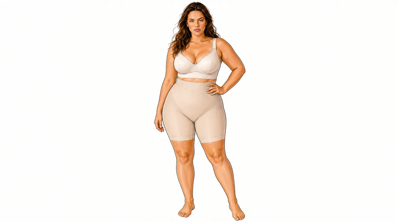 Formende Shapewear mit hohem Bund sorgt für eine glatte, harmonische Silhouette