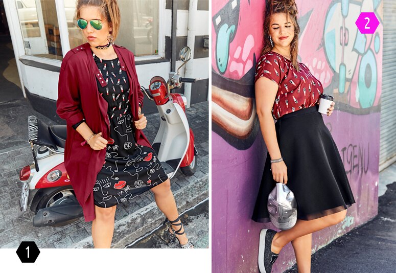 Outfits mit Kleid und Rock