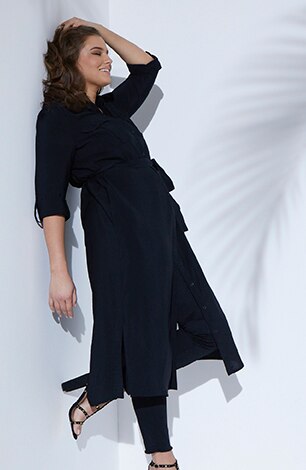 Robe chemisier look utility Robe chemisier look utility