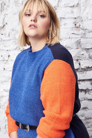 gebreide colourblocking pullover gebreide colourblocking pullover