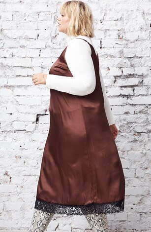 Slipdress mit Spitzenborte Slipdress mit Spitzenborte