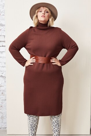 Strickkleid mit Rollkragen Strickkleid mit Rollkragen